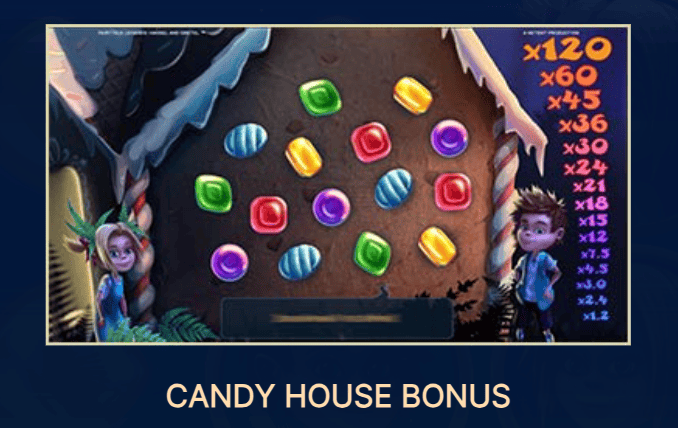 Hansel & Gretel candy house bonus