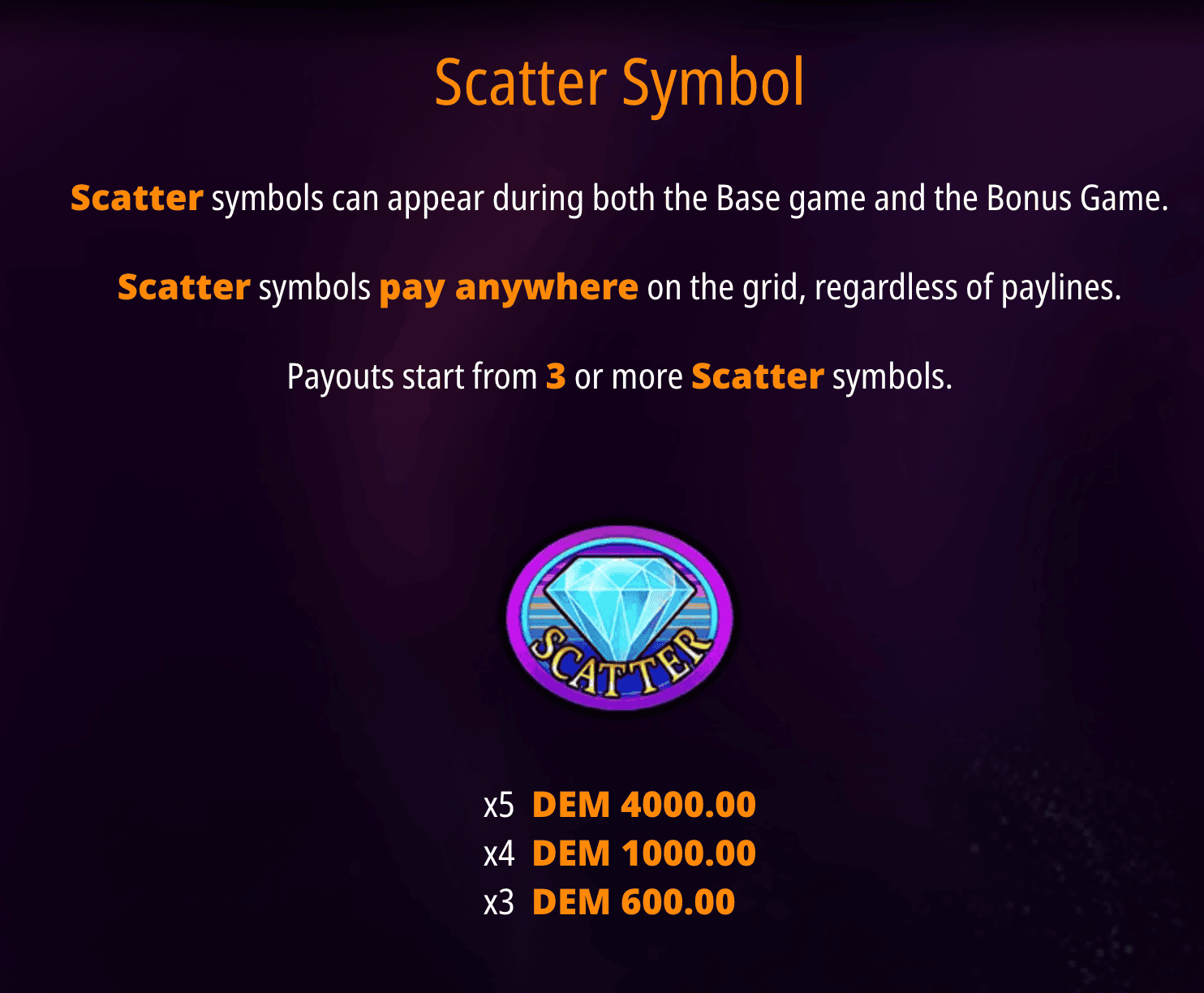 Golden Fruit Vegas Classic Scatter Symbol