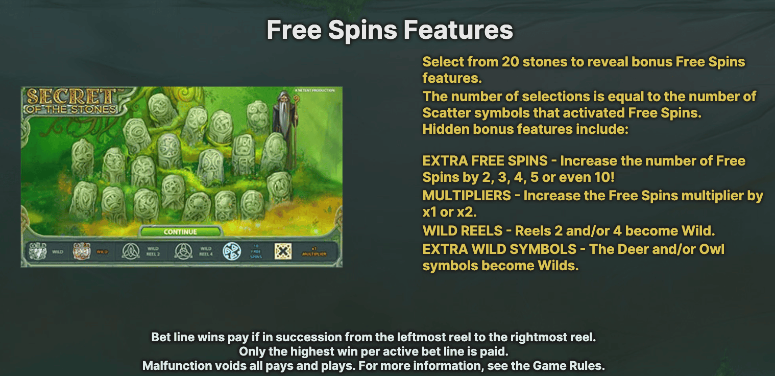 Secret of the Stones gratis spins