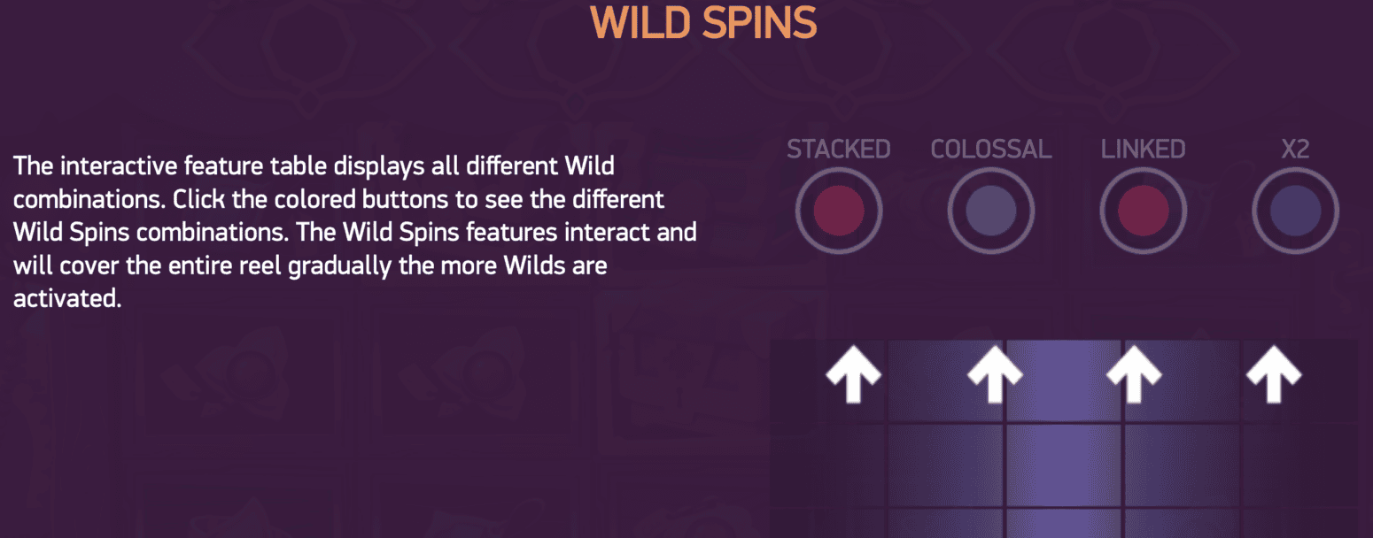Wild Bazaar wild spins combinations